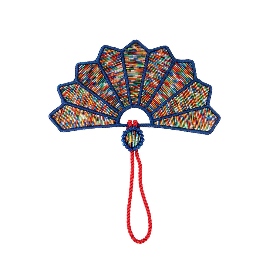 Multicolor Bugle Beads Fan