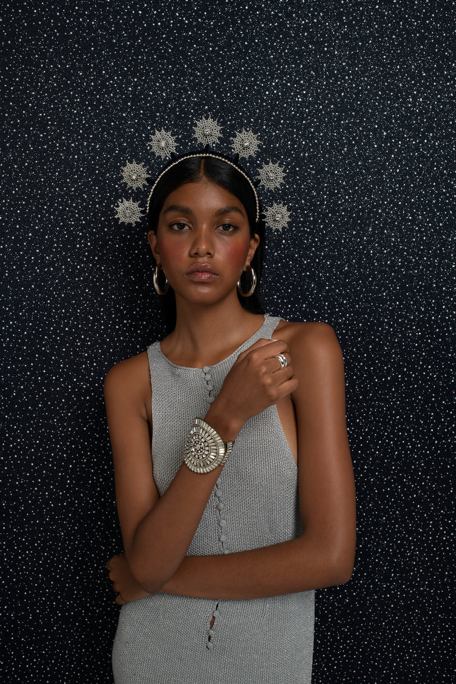 Silver Sunburst Headpiece