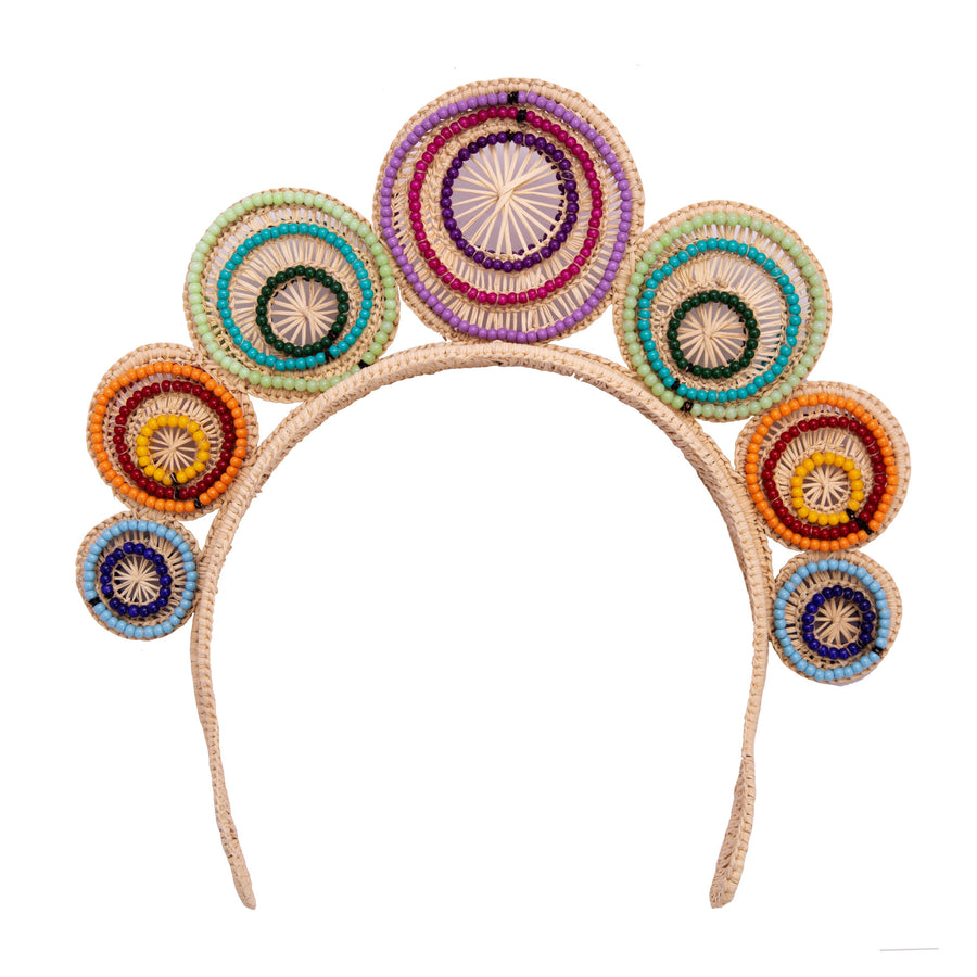 Cosmos Multicolor Beaded Headpiece